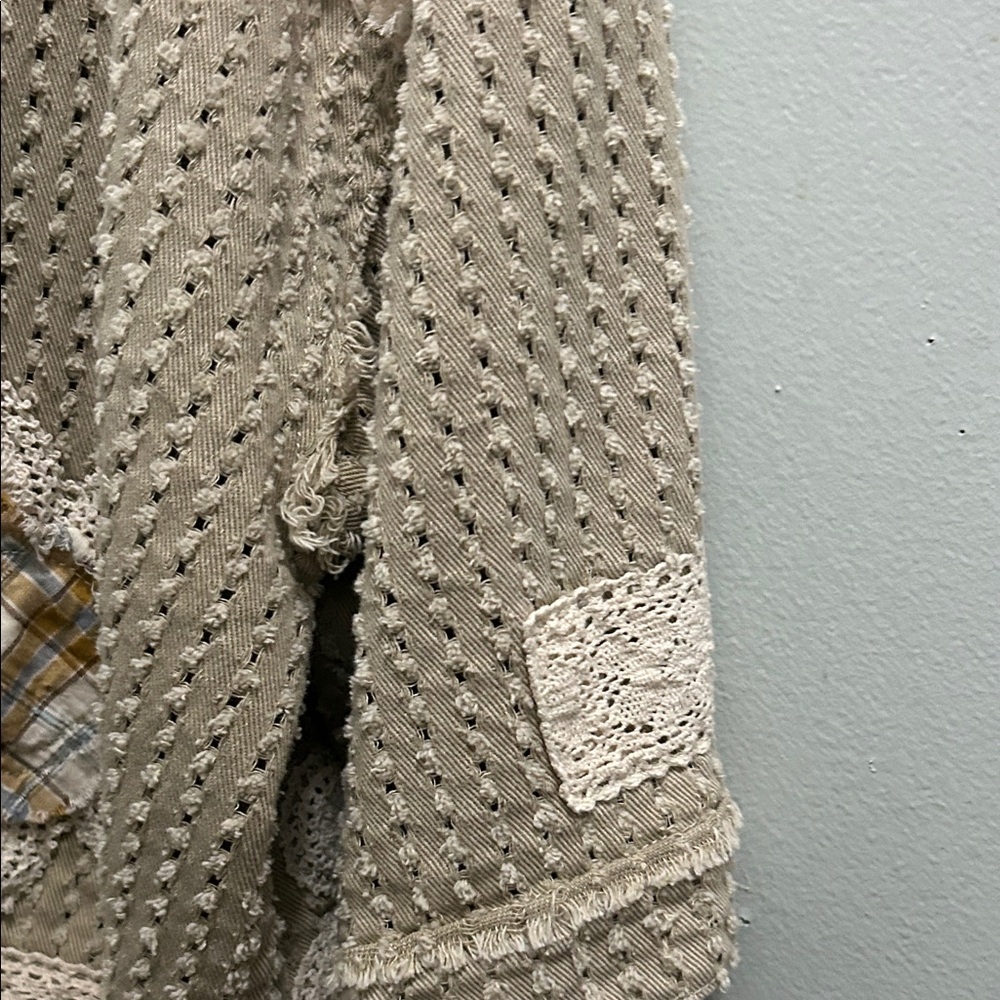 POL Beige Patchwork Cardigan - Picture 7 of 10